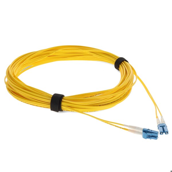 11M LC MALE TO LC MALE OS2 STRAIGHT YELLOW DUPLEX FIBER OFNR RISER-RA